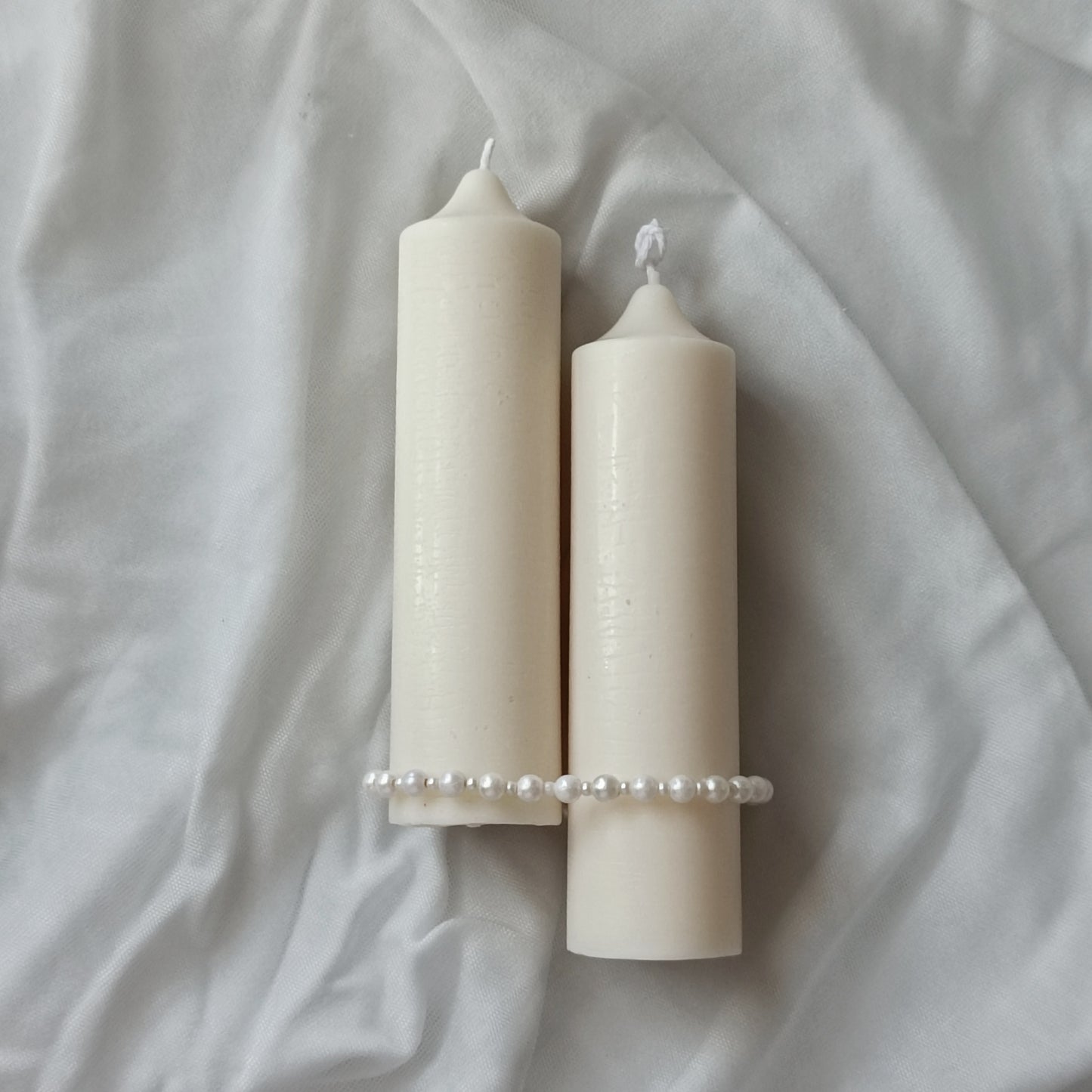 Soy pillar candles duo