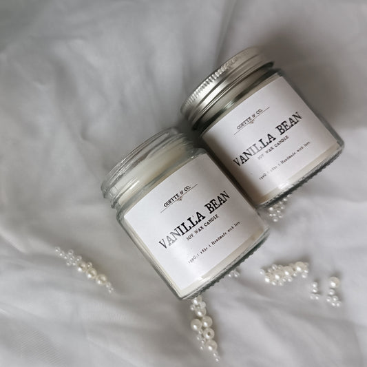 Jar Candles with Wooden Wick (set of 2)