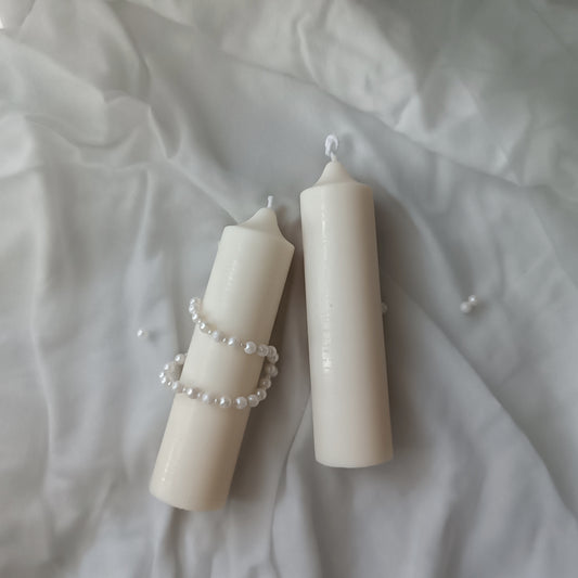 Soy pillar candles duo